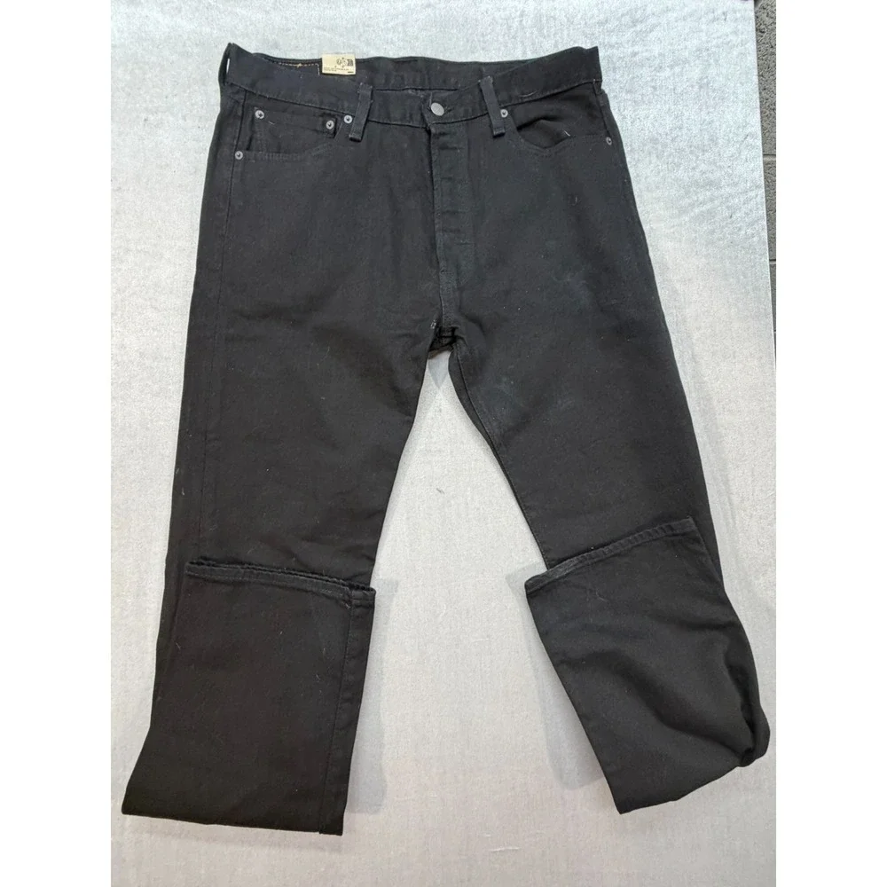 NWT Levi Black Denim 501 Jeans Size 36X34 Button Fly